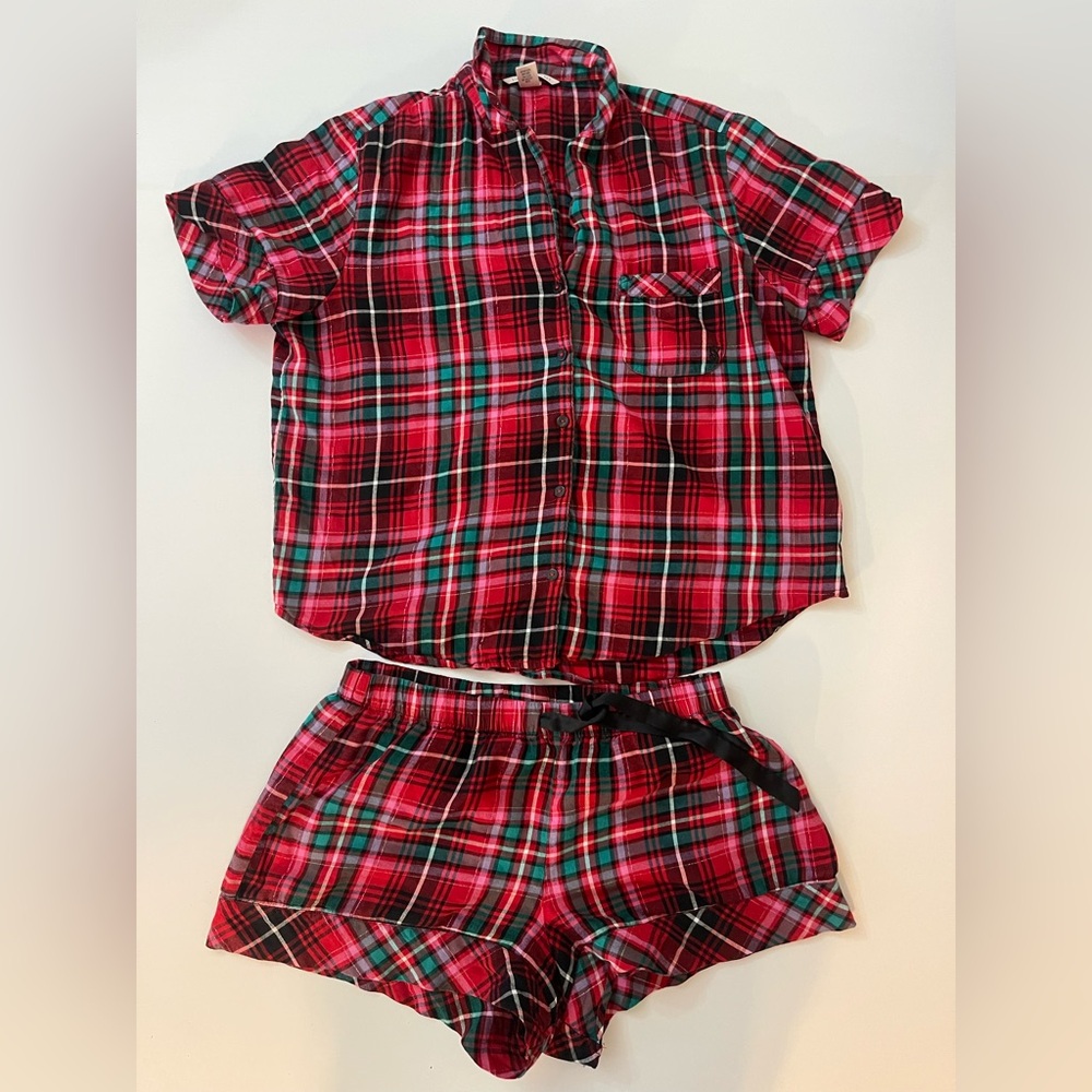 Victoria's Secret Multicolor Plaid Pajama Set